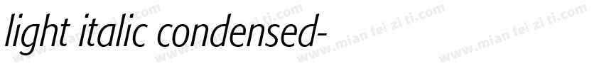 light italic condensed字体转换